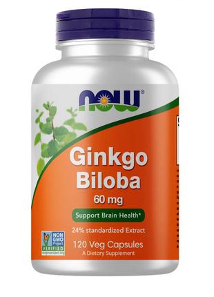 Гинкго билоба NOW Ginkgo Biloba 60 mg 120 caps