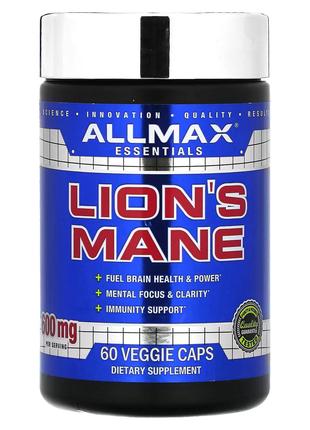 Їжовик гребінчастий AllMax Lion's Mane 600 mg 60 Veggie Caps