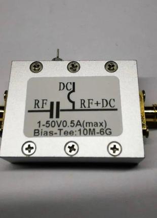 Модуль разделения питания RF Bias Tee 10-6000 MHz, DC 1-50V, в...