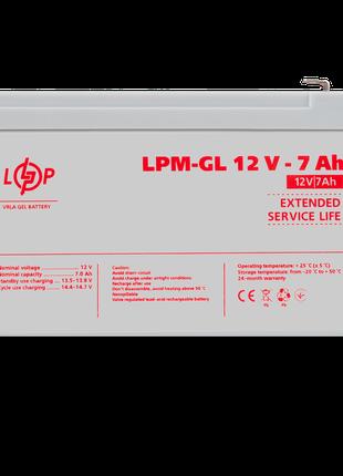 Аккумулятор гелевый LPM-GL 12V - 7 Ah