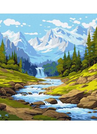 Картина по номерам "Ручей в горах" 40х50 см
