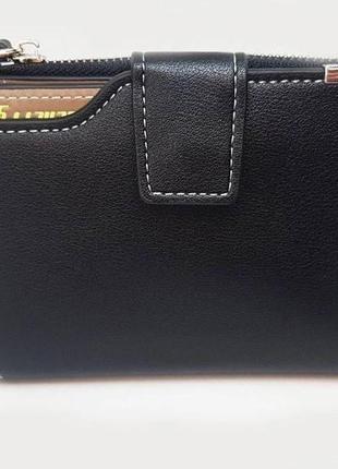 Кожаный кошелек для мужчин baellerry business mini черный