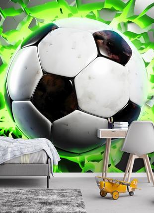 Фотошпалери в дитячу кімнату 368x254 см 3D футбольний м'яч лам...