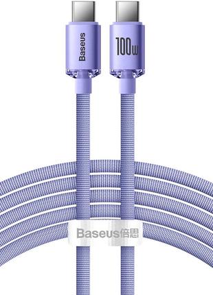 Кабель зарядный Baseus USB Type-C to Type-C USB C Crystal Shin...