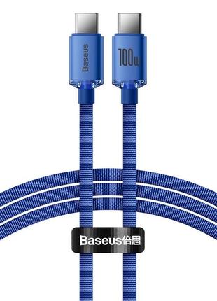 Кабель зарядный Baseus USB Type-C to Type-C USB C Crystal Shin...