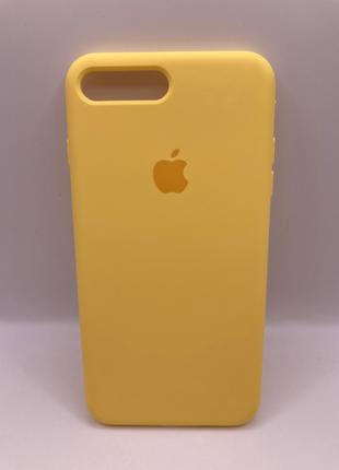 Чохол IPhone 7 Plus / 8Plus silicon case Full cover yellow