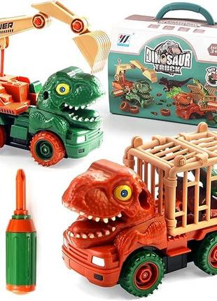 Игрушки-динозавры Joyfia для детей, игрушки-грузовики с диноза...