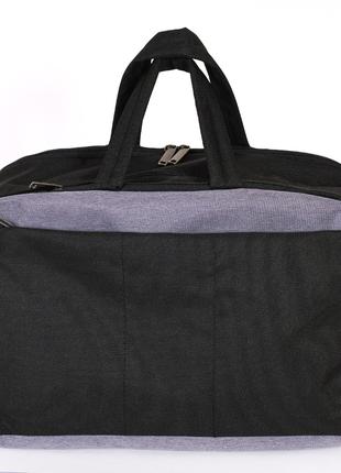 Легкая городская сумка-портфель черного цвета с отделением для...