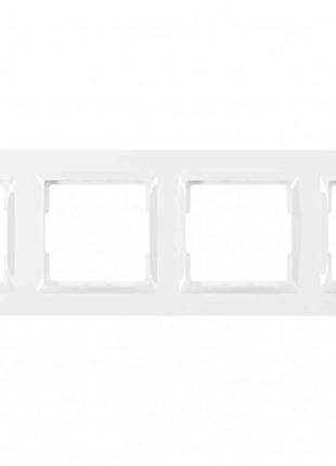 Рамка 4-а горизонтальна JAZZ (білий) 9024 ТМ LUXEL