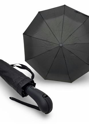 Зонтик мужской Feeling Rain складной полуавтомат черный #0938