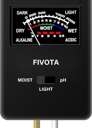 Измеритель pH почвы Fivota, FV03 Модернизированный тестер влаж...