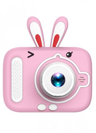 Фотоаппарат детский мини Camera Ушки 20 Мп с играми розовыми (...
