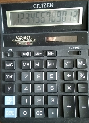 Калькулятор Citizen SDC 888TII