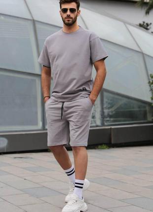 Комплект Футболка + шорты Madmext (Серый) мужской летний