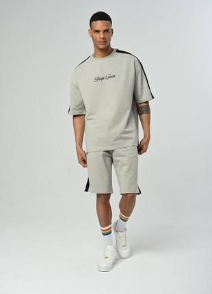 Комплект Футболка + шорты (Серый) мужской летний