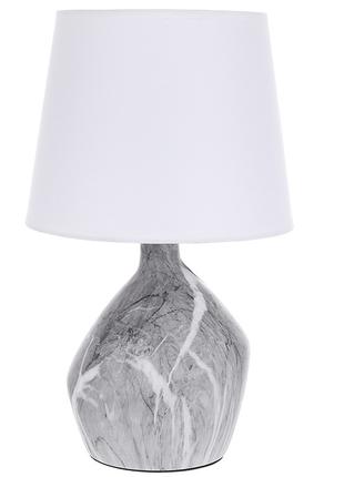 Настольная лампа с тканевым абажуром Marble Grey D23*39см