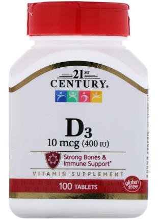 21st Century Витамин Д3 Vitamin D3 400 IU 100 tablets
