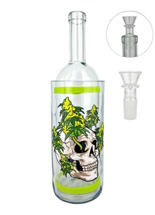 Стеклянный водный Weed Skull