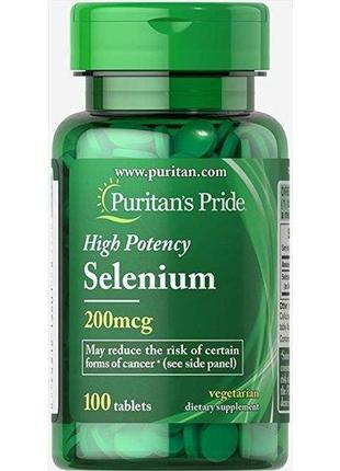 Селен Selenium 200 mcg 100 Tablets