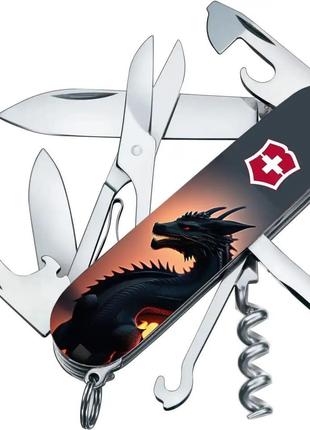 Нож VICTORINOX 1.3703.3_Z3270p Swiss Army Climber Zodiac Драко...