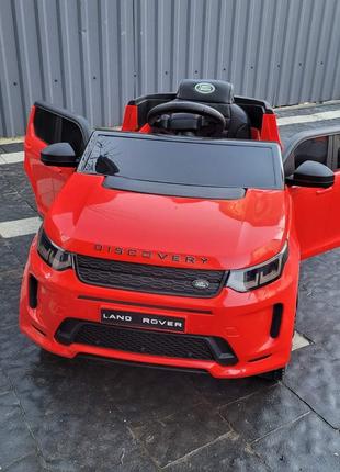 Детский электромобиль Джип Land Rover Discovery 4WD (лак, крас...