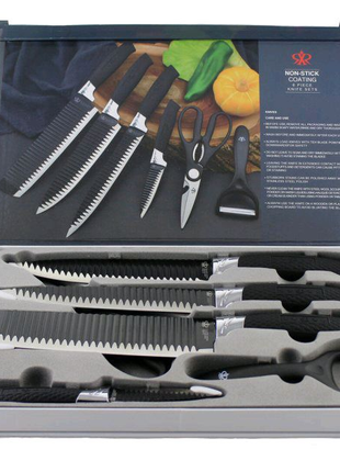 Набір кухонних ножів із сталі 6 предметів Genuine King-B0011, наб