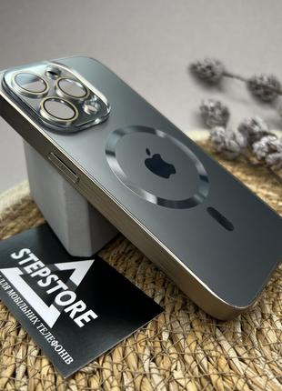 Чехол для iPhone 14 Pro стеклянный Magsafe Acrylics Titanium C...