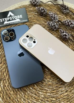 Чехол для iPhone 12 Pro стеклянный Acrylics Titanium Case с ли...