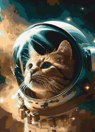 Картина за номерами "Котик космонавт" 40х40 см
