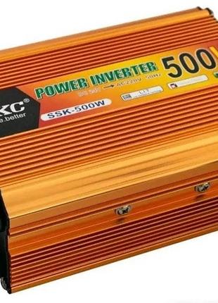 Преобразователь напряжения 12-220V UKC 500W Gold