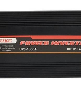 Инвертор UKC 1300W с Зарядкой 12V 220V Преобразователь