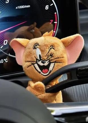 Мякая игрушка в авто на руль Том кот Tom and Jerry