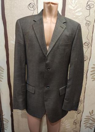 H&m мужской шерстяной классический двубортный пиджак