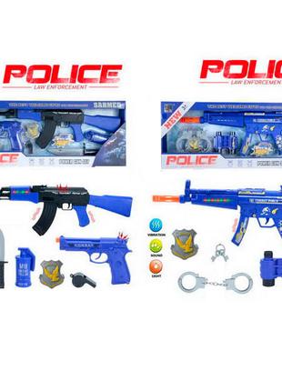 Набор с оружием полицейский автомат,нож,наруч.,жетон JC052-58