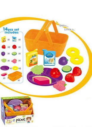 Продукты игрушечные ягоды, фрукты, тарелка, корзина YH8079