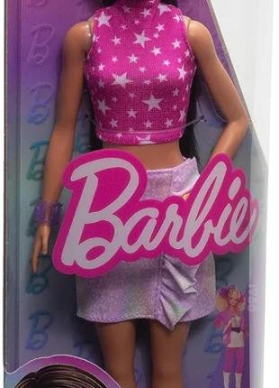 Кукла Barbie "Модница" в розовом топе со звездным принтом.