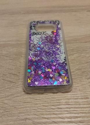 Чехол аквариум для Samsung Galaxy S8 / G950 фиолетовые блестки