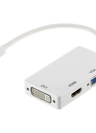 Перехідник PowerPlant mini DisplayPort (Thunderbolt) - HDMI, D...