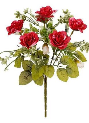 Букет Рози декоративної з бутончиками, 31см (г-6;р-8) 4056 2шт...