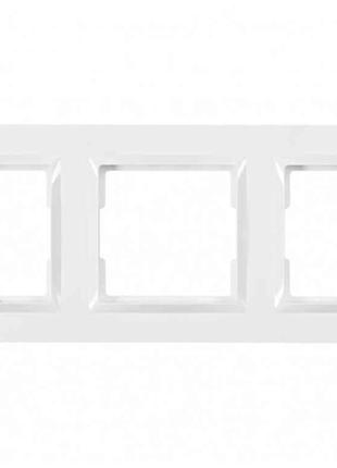 Рамка 3-а горизонтальна JAZZ (білий) 9023 ТМ LUXEL