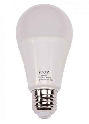 Лампа світлодіодна LED А60 (060-HE) E27 15Вт 4000К ТМ LUXEL