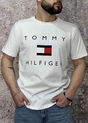 Футболка Tommy Hilfiger біла (вел. лого)