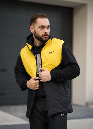 Жилетка чоловіча "Clip" Nike жовто-чорна