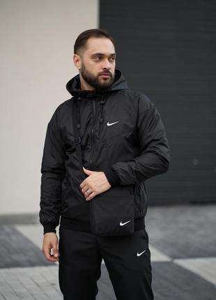 Комплект чоловічий Nike: вітровка "Windrunner Jacket" чорна + ...