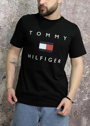 Футболка Tommy Hilfiger чорна (вел. лого)