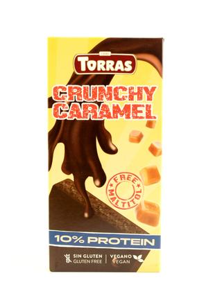 Безглютеновый темный шоколад карамель и соль Torras Crunchy Ca...