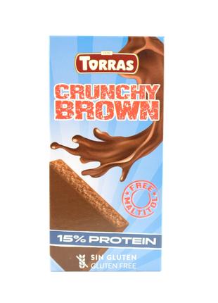 Безглютеновый молочный шоколад Torras Crunchy Brown 100 г Испания