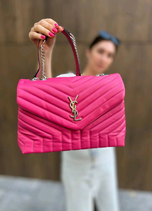 Жіноча сумка Yves Saint Laurent 30 silver pink