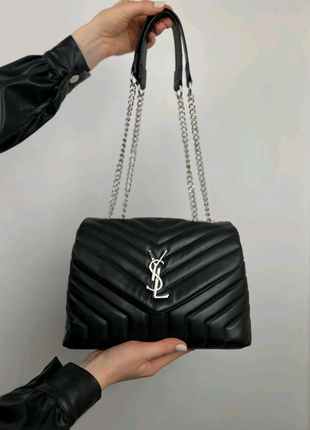 Жіноча сумка Yves Saint Laurent 25 silver (black)
