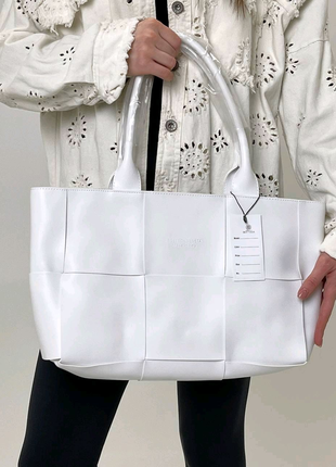 Жіноча сумка Bottega Veneta Arco Tote  White